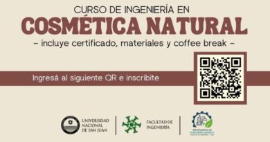 Curso «Ingeniería en Cosmética Natural» en la FI de la UNSJ