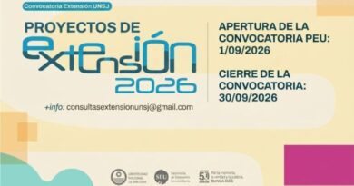 Convocatoria !Proyectos de Extensión Universitaria 2026″ de la UNSJ