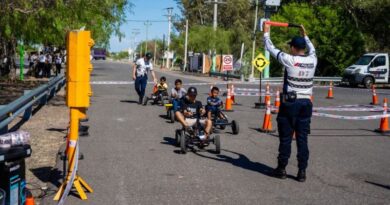 Jornada recreativa con Educación Vial de la Policía de San Juan para los chicos