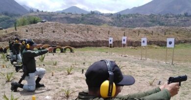 Ejercicios de tiro en Marquesado del Servicio Penitenciario Provincial de San Juan